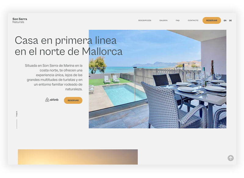 Vacation rental web design